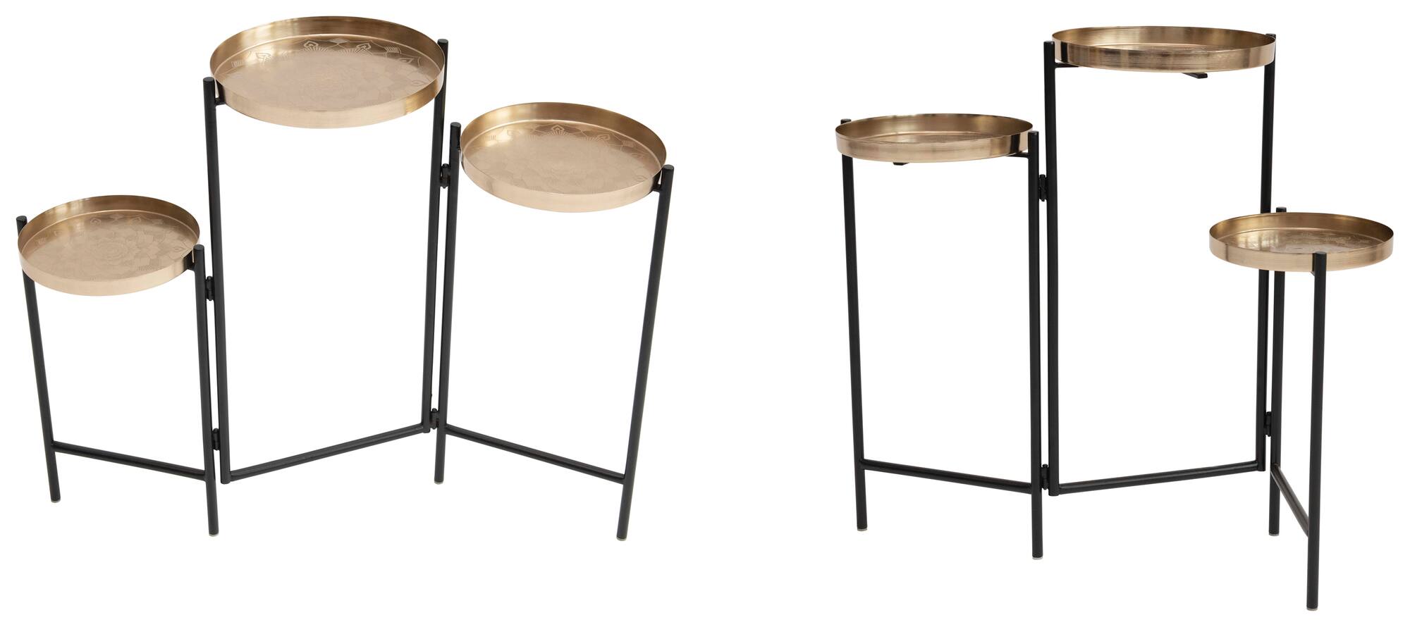 Hello Honey® 30" Foldable 3-Tier Plant Stand with Tray-Style Tops